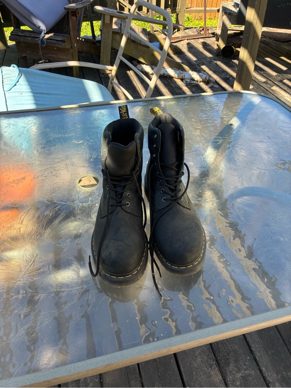Men's Black Lace-Up Dr. Martin Boots